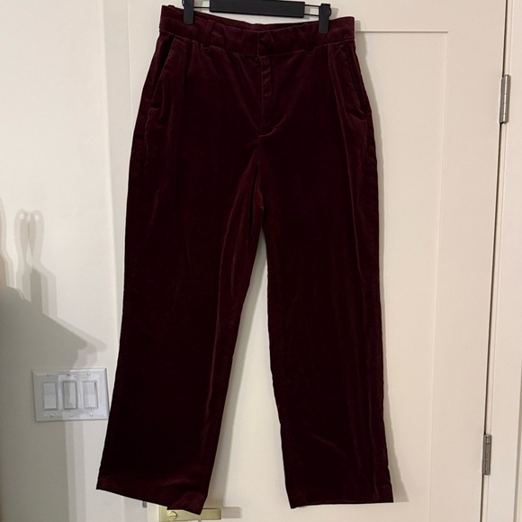Gap High Rise Velvet Straight Pants - Picture 2 of 8